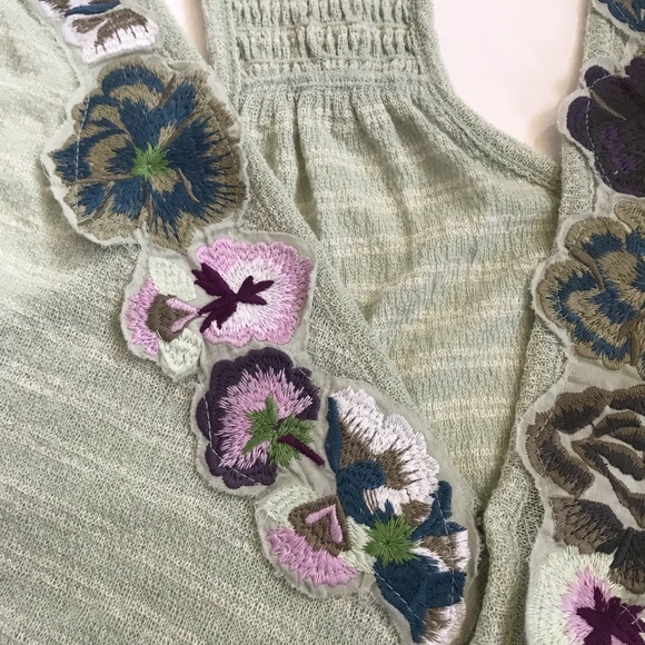 Free People Embroidered faux wrap racer back tank - Picture 5 of 8